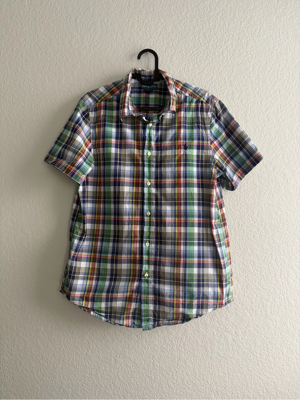 Ralph Lauren Multi-Color Plaid Short-Sleeve Button-Down Shirt